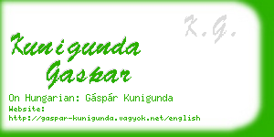 kunigunda gaspar business card